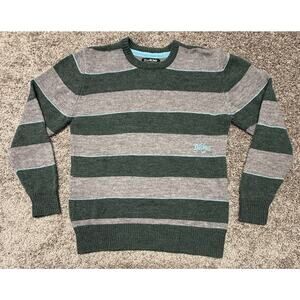 VTG Billabong Sweater Mens L‎ Wool Jumper Grunge Y2K Knit Surf Skate Emo Striped